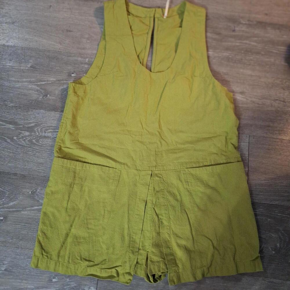 Free People Women's Green and Khaki Playsuit-romper
